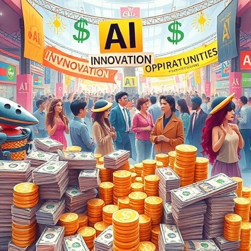 AI 시장에 자본이 몰리고 있음을 표현하는 이미지 / 사진 뤼튼으로 생성