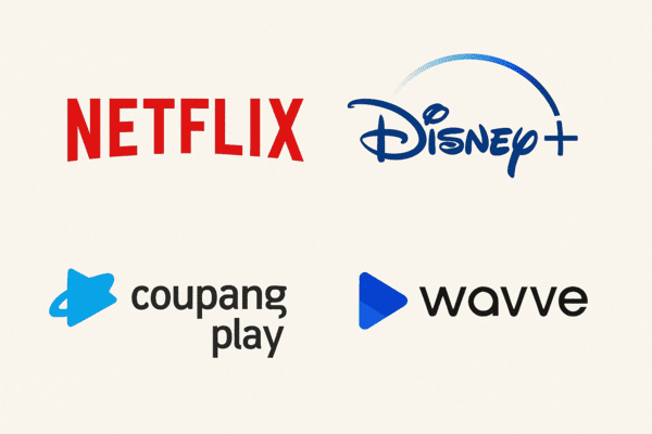 국내에서 서비스 중인 OTT 서비스 로고 / 사진 챗GPT로 생성