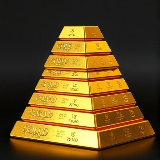 금괴가 쌓여있는 모습을 AI로 만든 사진 / 사진 뤼튼으로 생성
