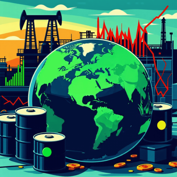 12일(현지시각) 뉴욕 상업거래소에서 거래된 12월 인도분 서부텍사스산원유 가격은 전날보다 배럴당 2.55달러(4.18%) 떨어진 58.49달러였다. / 사진 뤼튼으로 생성