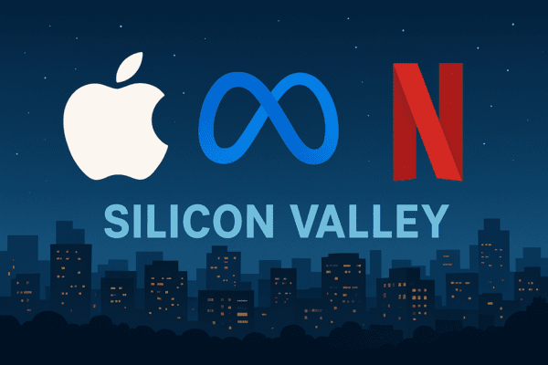 실리콘밸리에는 애플, 메타, 넷플릭스 등 글로벌 기업이 대거 포진해 있다. / 사진 챗GPT로 생성