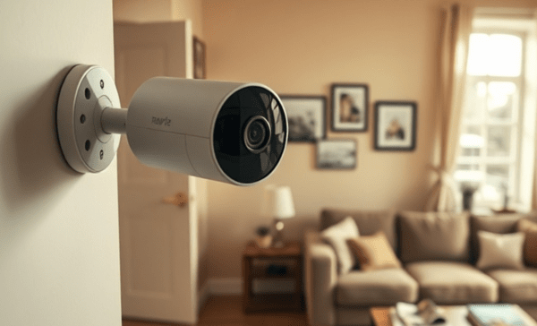 IP카메라가 집안 내부를 촬영하는 모습 / 사진 뤼튼으로 생성