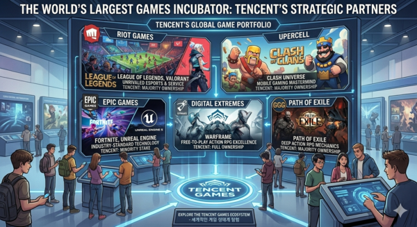 텐센트 지분이 들어간 주요 게임을 소개하는 이미지 / 사진 제미나이로 생성