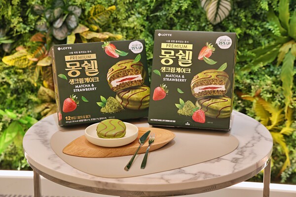 프리미엄 몽쉘 말차딸기 모습 / 사진 롯데웰푸드