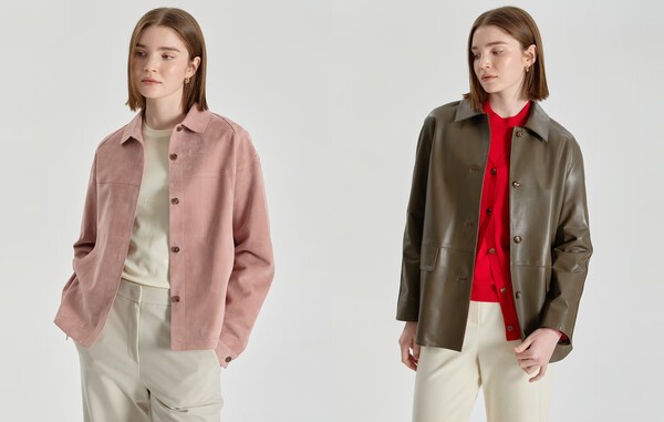 LF 닥스의 여성 2026 SS 레더 재킷 화보 / 사진 LF